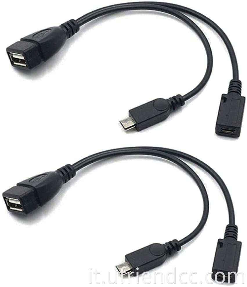 Cavo OTG USB per telecamere digitali - cavo adattatore maschile da femmina a mini USB a 5 pin